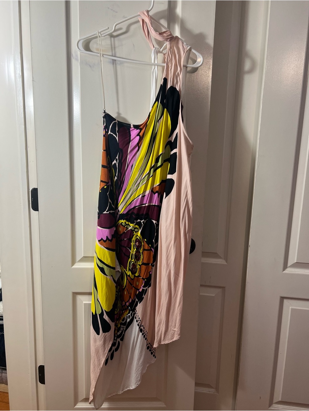 Free People Pink Multi Floral Halter Dress